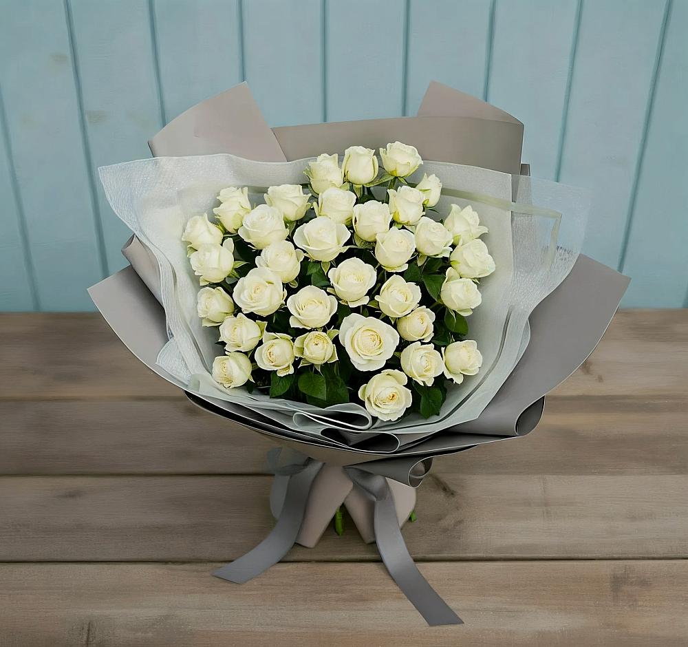 Букет Белоснежная нежность в Просянке