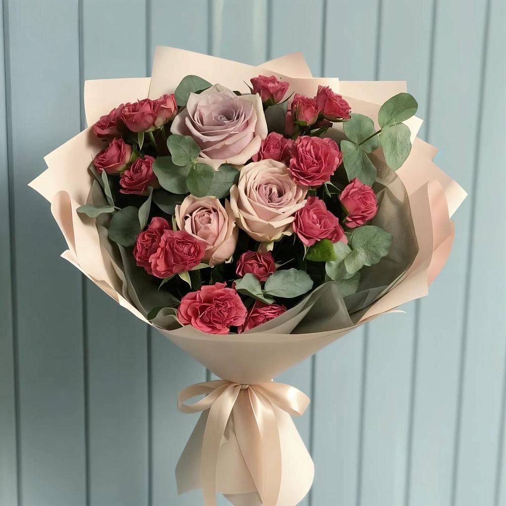 Букет цветов из: Гвоздики и Розы в Просянке