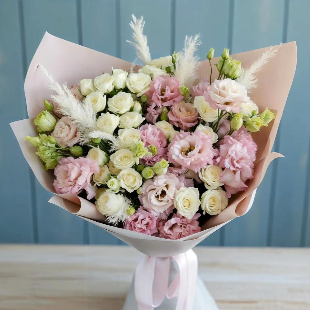 Букет цветов из: Альстромерии и Розы в Просянке