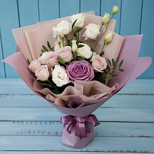 Букет цветов из:  Розы и Лизиантусы в Просянке