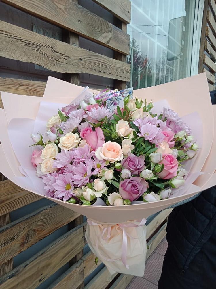 Букет цветов из: Розы и Хризантемы в Просянке