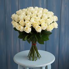 Букет 51 Белая роза Эдлесс Лав #REPLACE_PRED# Просянке