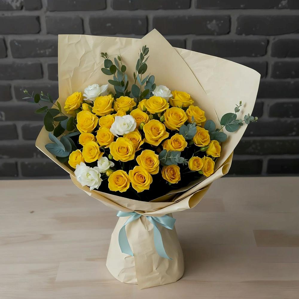 Букет цветов из: Розы в Просянке