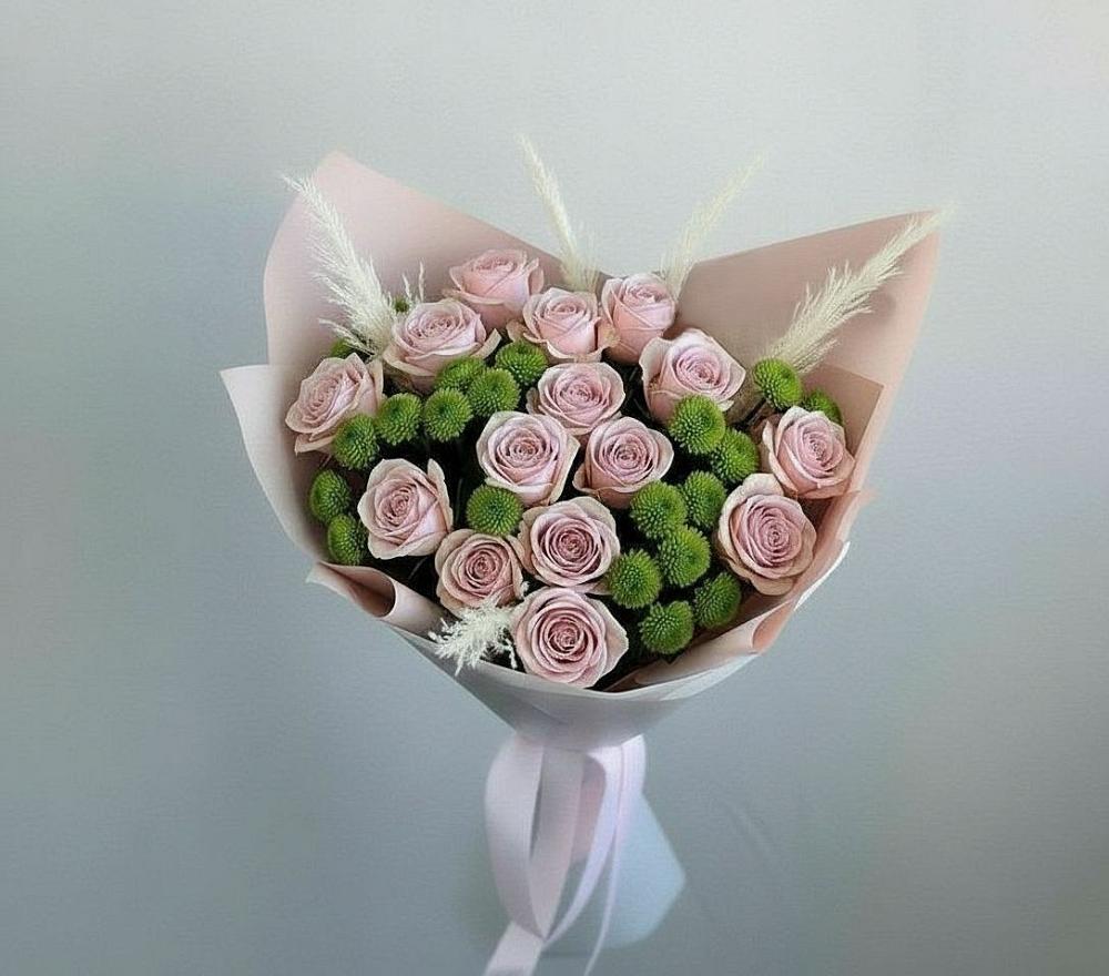 Букет цветов из: Розы и Хризантемы в Просянке