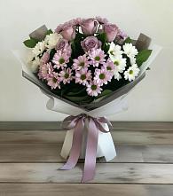 Букет цветов из:  Хризантемы и Розы #REPLACE_PRED# Просянке