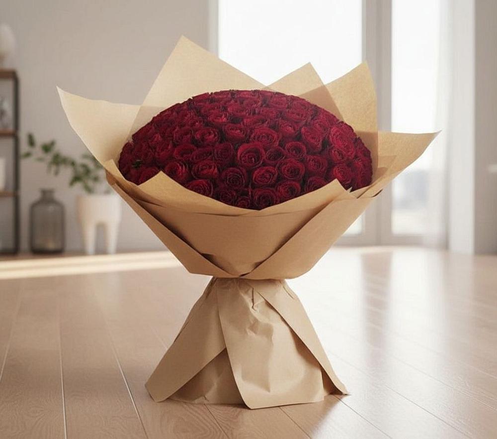 Букет 101 Красная роза в Просянке