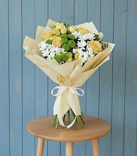 Букет цветов из:  Хризантемы и Розы в Просянке