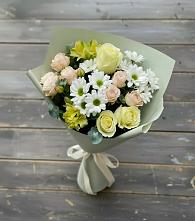 Букет цветов из:  Альстромерии, Розы и Хризантемы в Просянке