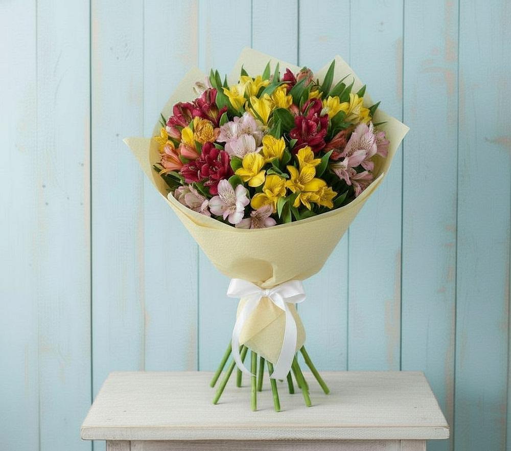 Букет цветов из: Альстромерии в Просянке