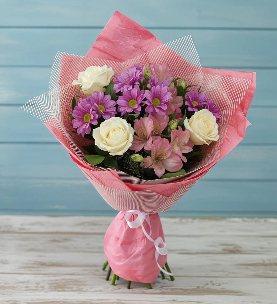 Букет цветов из: Герберы в Просянке