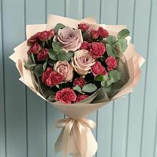 Букет цветов из:  Гвоздики и Розы #REPLACE_PRED# Просянке