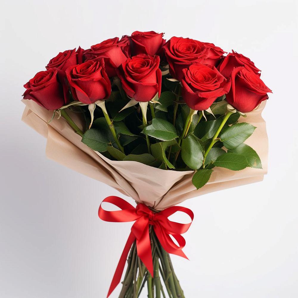 Букет 11 Красных роз Эдлесс Лав в Просянке
