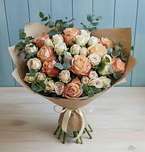 Букет цветов из:  Альстромерии и Розы #REPLACE_PRED# Просянке